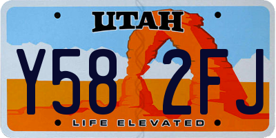 UT license plate Y582FJ