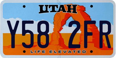 UT license plate Y582FR