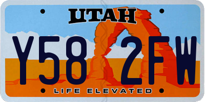 UT license plate Y582FW