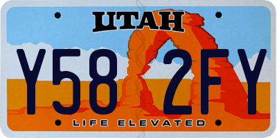 UT license plate Y582FY