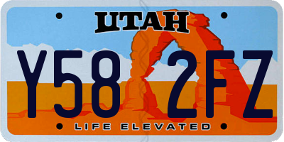 UT license plate Y582FZ
