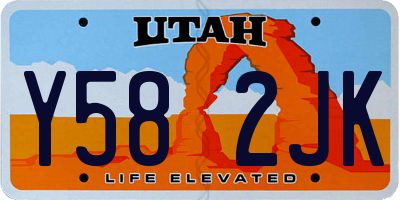 UT license plate Y582JK