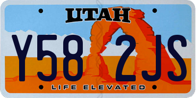 UT license plate Y582JS