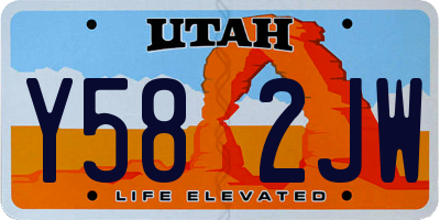 UT license plate Y582JW
