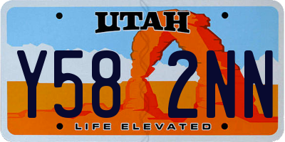 UT license plate Y582NN