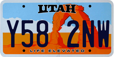 UT license plate Y582NW