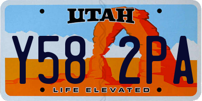 UT license plate Y582PA