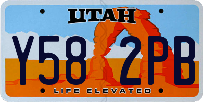 UT license plate Y582PB