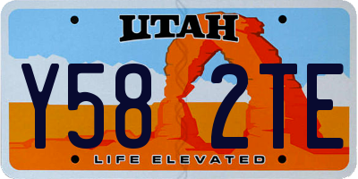 UT license plate Y582TE