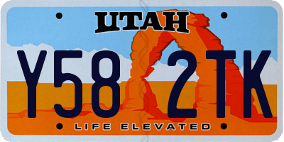 UT license plate Y582TK