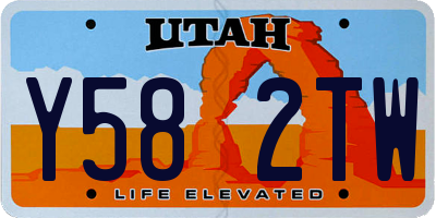 UT license plate Y582TW