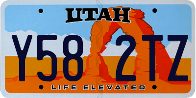 UT license plate Y582TZ