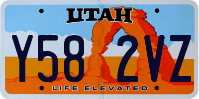 UT license plate Y582VZ