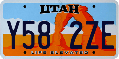 UT license plate Y582ZE