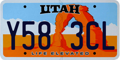 UT license plate Y583CL