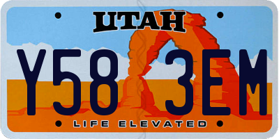UT license plate Y583EM