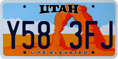 UT license plate Y583FJ