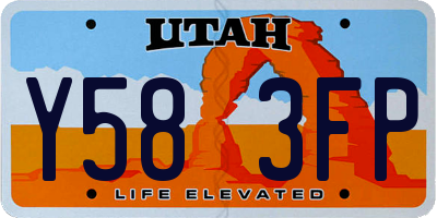 UT license plate Y583FP