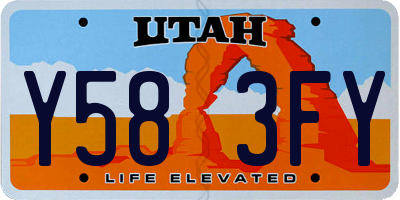 UT license plate Y583FY