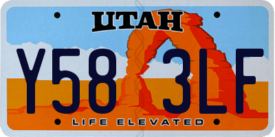 UT license plate Y583LF