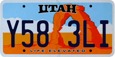 UT license plate Y583LI