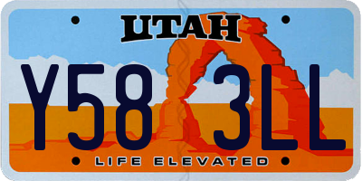 UT license plate Y583LL