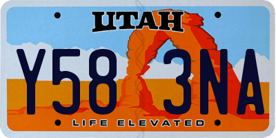 UT license plate Y583NA