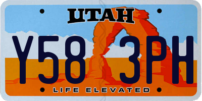 UT license plate Y583PH