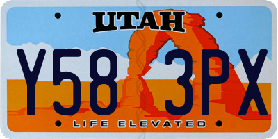 UT license plate Y583PX