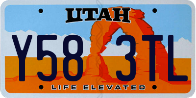 UT license plate Y583TL