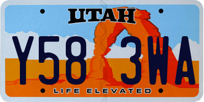UT license plate Y583WA