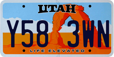 UT license plate Y583WN