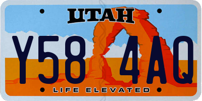 UT license plate Y584AQ