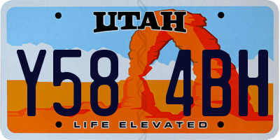 UT license plate Y584BH