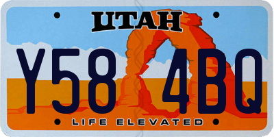 UT license plate Y584BQ