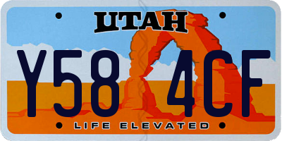 UT license plate Y584CF