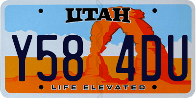 UT license plate Y584DU