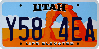 UT license plate Y584EA