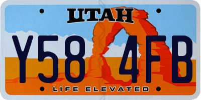 UT license plate Y584FB