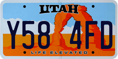 UT license plate Y584FD