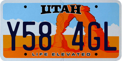 UT license plate Y584GL