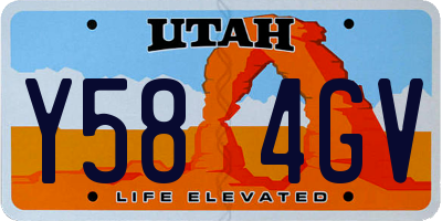 UT license plate Y584GV