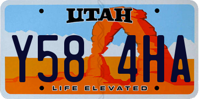 UT license plate Y584HA