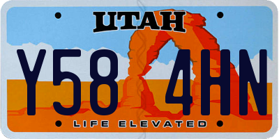 UT license plate Y584HN