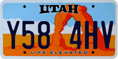 UT license plate Y584HV