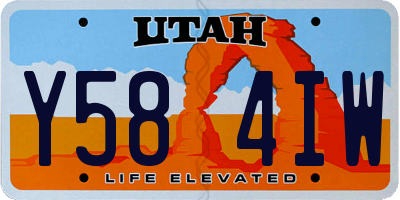 UT license plate Y584IW