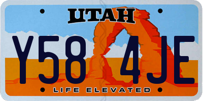 UT license plate Y584JE