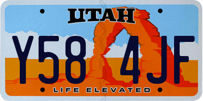 UT license plate Y584JF