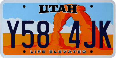 UT license plate Y584JK