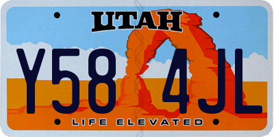 UT license plate Y584JL